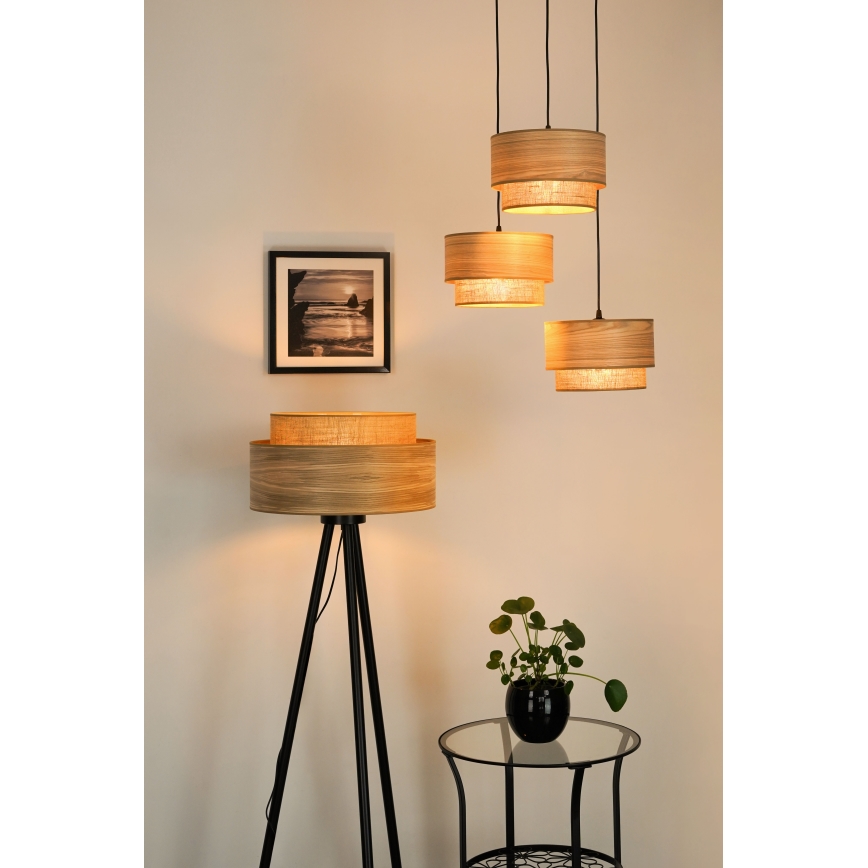 Brilagi - Staande Lamp MONTANA BOHO 1xE27/15W/230V bruin/zwart