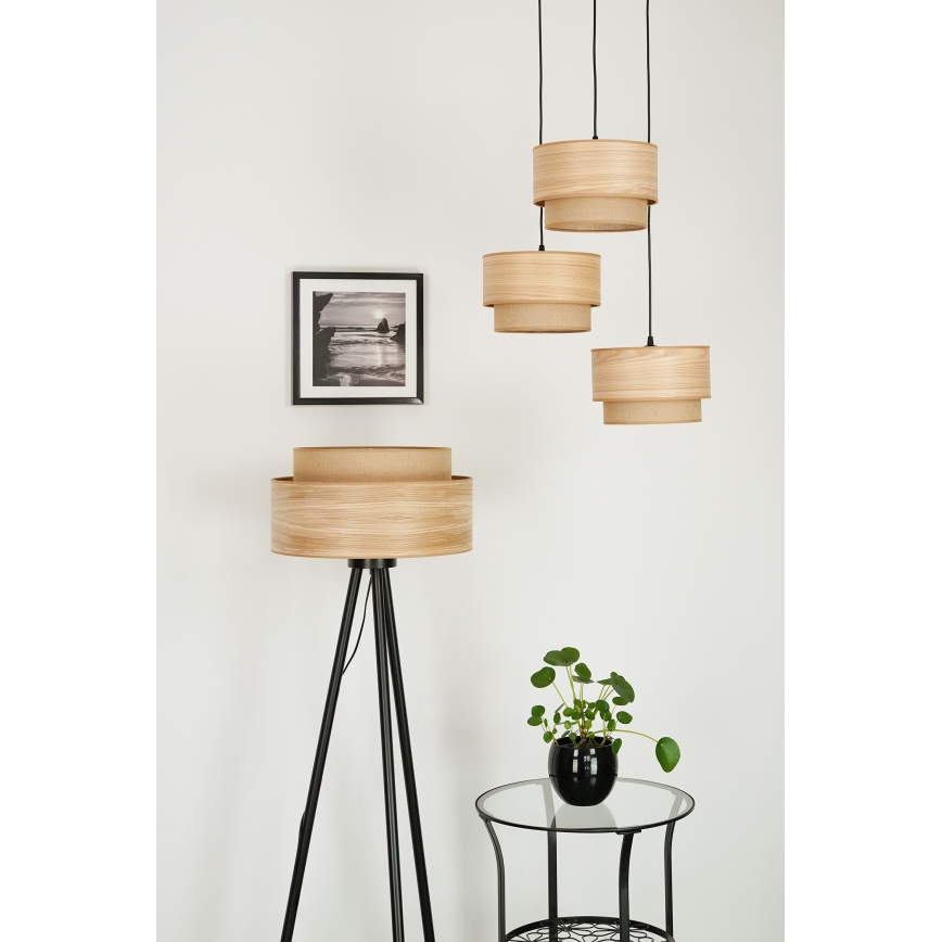 Brilagi - Staande Lamp MONTANA BOHO 1xE27/15W/230V bruin/zwart