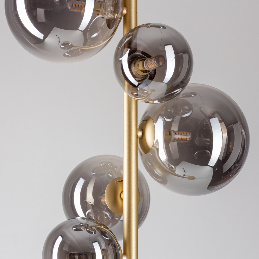 Brilagi - Staande LED Lamp MILLA 7xG9/3W/230V goud/gerookt