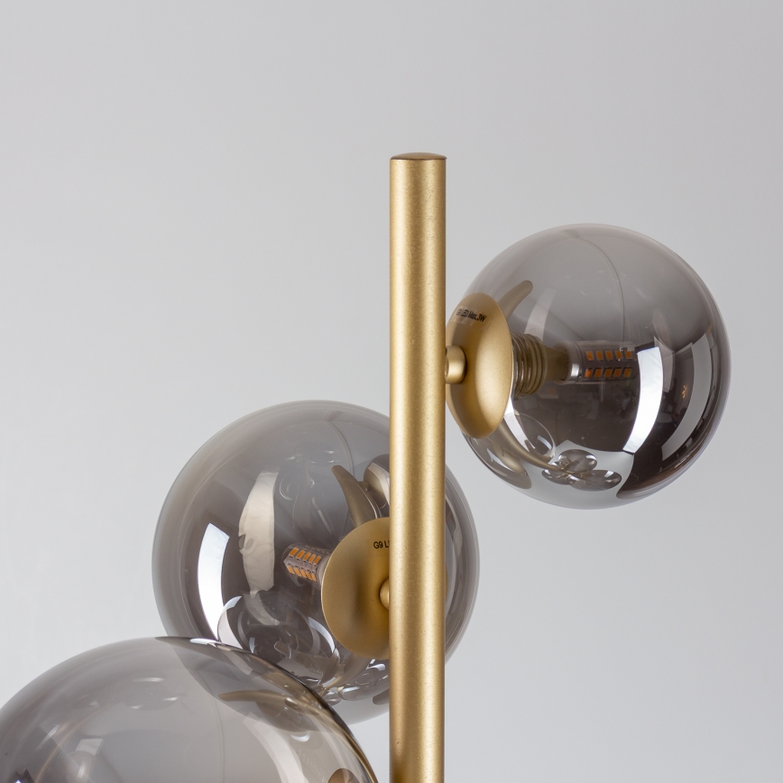 Brilagi - Staande LED Lamp MILLA 7xG9/3W/230V goud/gerookt
