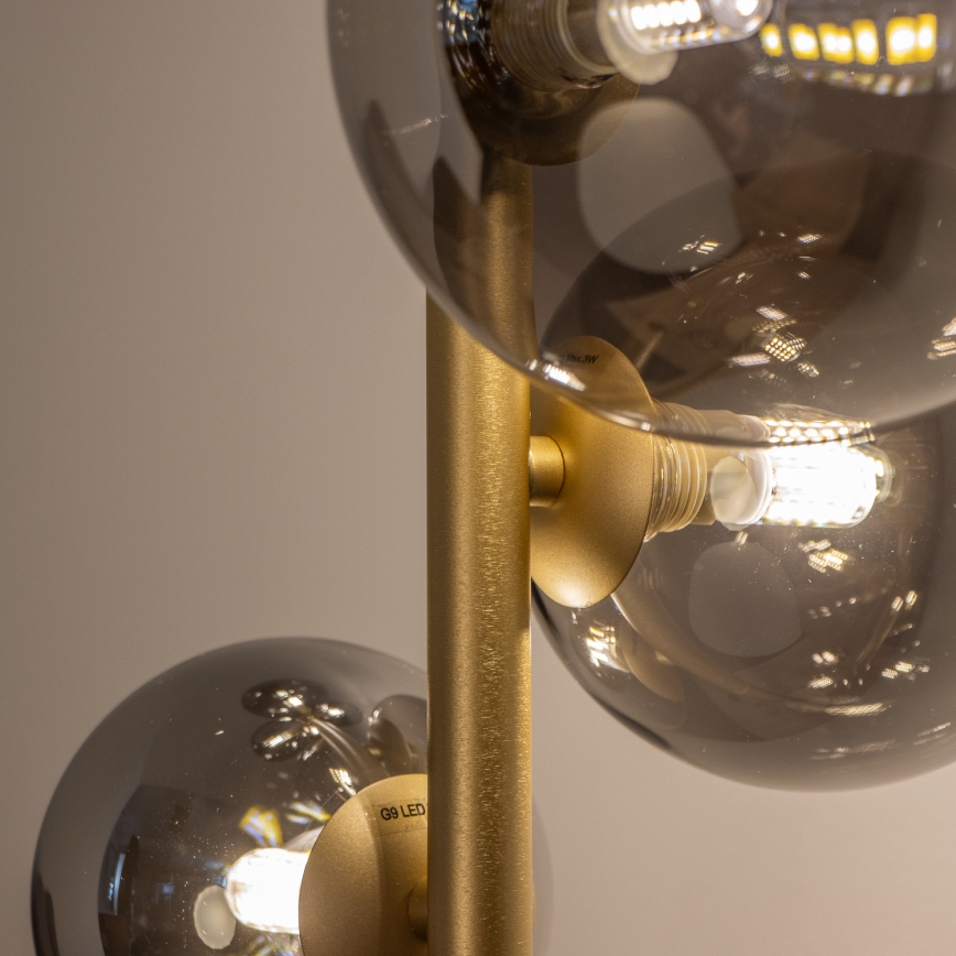 Brilagi - Staande LED Lamp MILLA 7xG9/3W/230V goud/gerookt