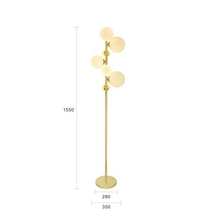 Brilagi - Staande LED Lamp MILLA 7xG9/3W/230V goud/wit