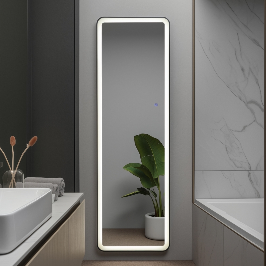 Brilagi - Staande spiegel ELEGANZA LED/42W/230V 160x50 cm IP44 CRI 90 dimbaar + CCT