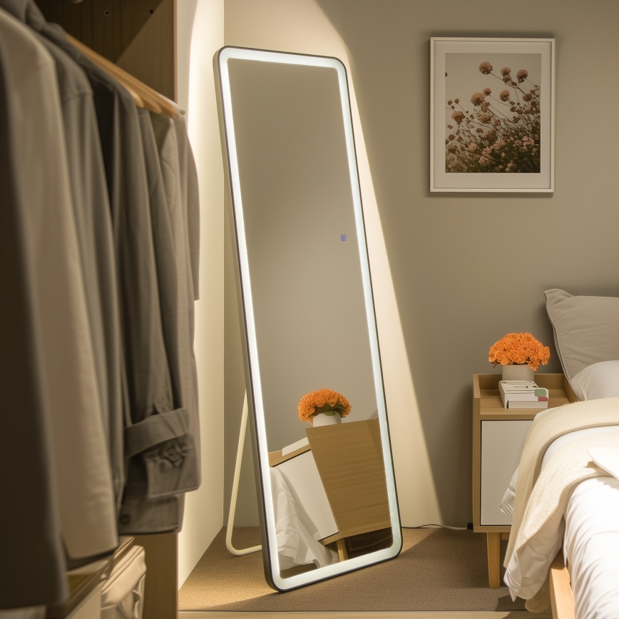 Brilagi - Staande spiegel ELEGANZA LED/42W/230V 160x50 cm IP44 CRI 90 dimbaar + CCT