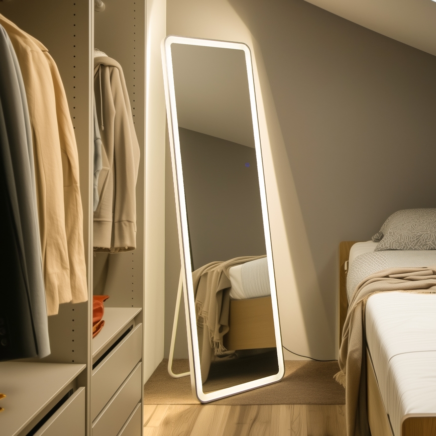 Brilagi - Staande spiegel ELEGANZA LED/42W/230V 160x50 cm IP44 CRI 90 dimbaar + CCT