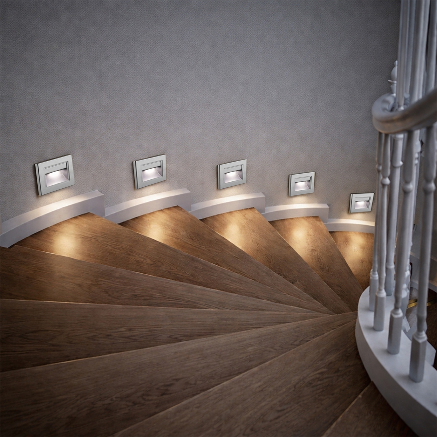 Brilagi - STEP LIGHT LED-trapverlichting, 1,5 W, 230 V, IP44, antraciet