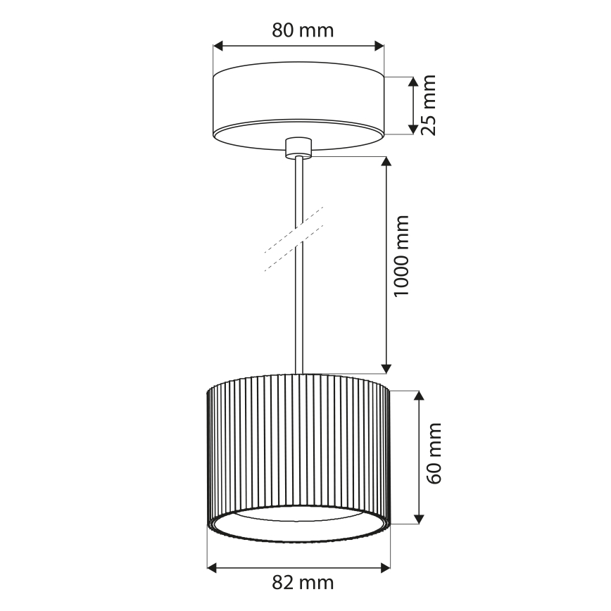 Brilagi - STRIPY hanglamp met kabel 1xGX53/15W/230V wit