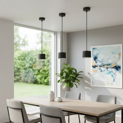Brilagi - LED RGB+CCT dimbare hanglamp aan kabel STRIPY 1xGX53/14W/230V 2700-6500K Wi-Fi Tuya zwart