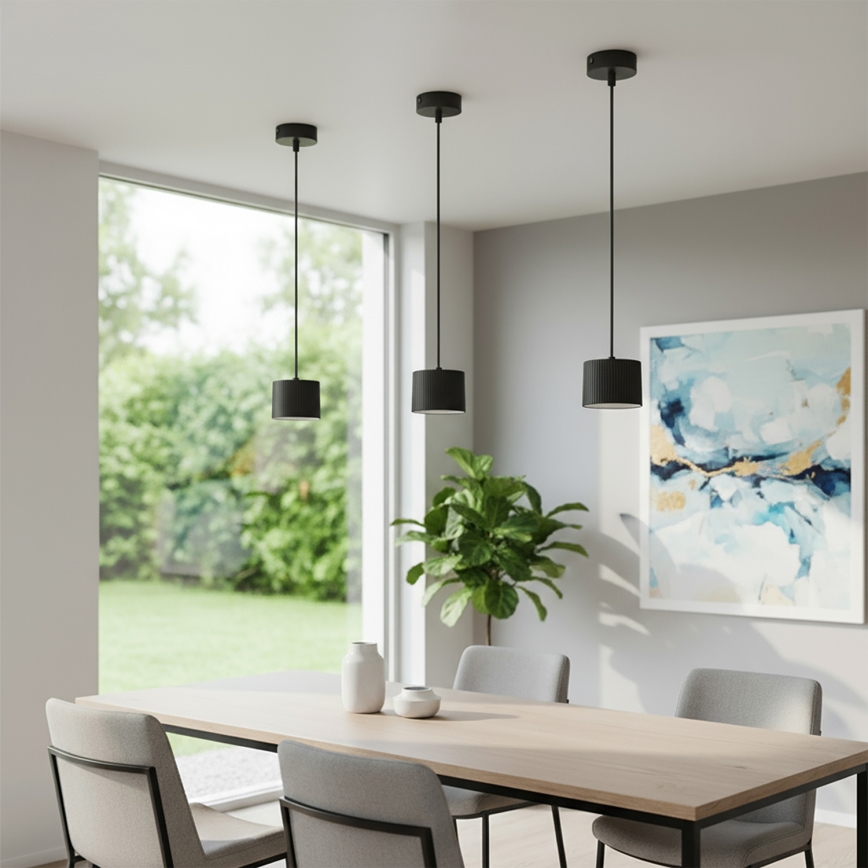 Brilagi - LED RGB+CCT dimbare hanglamp aan kabel STRIPY 1xGX53/14W/230V 2700-6500K Wi-Fi Tuya zwart