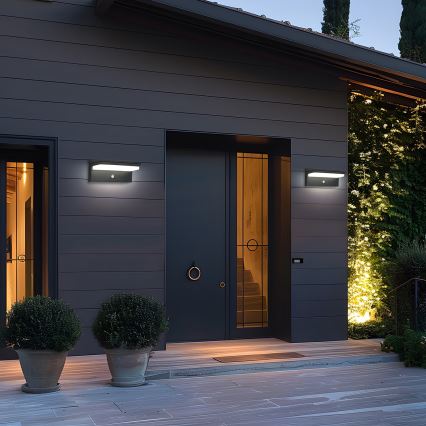 Brilagi - LED zonne-wandlamp met sensor SUN SENSE LED/10W/3,7V 4000 mAh IP44