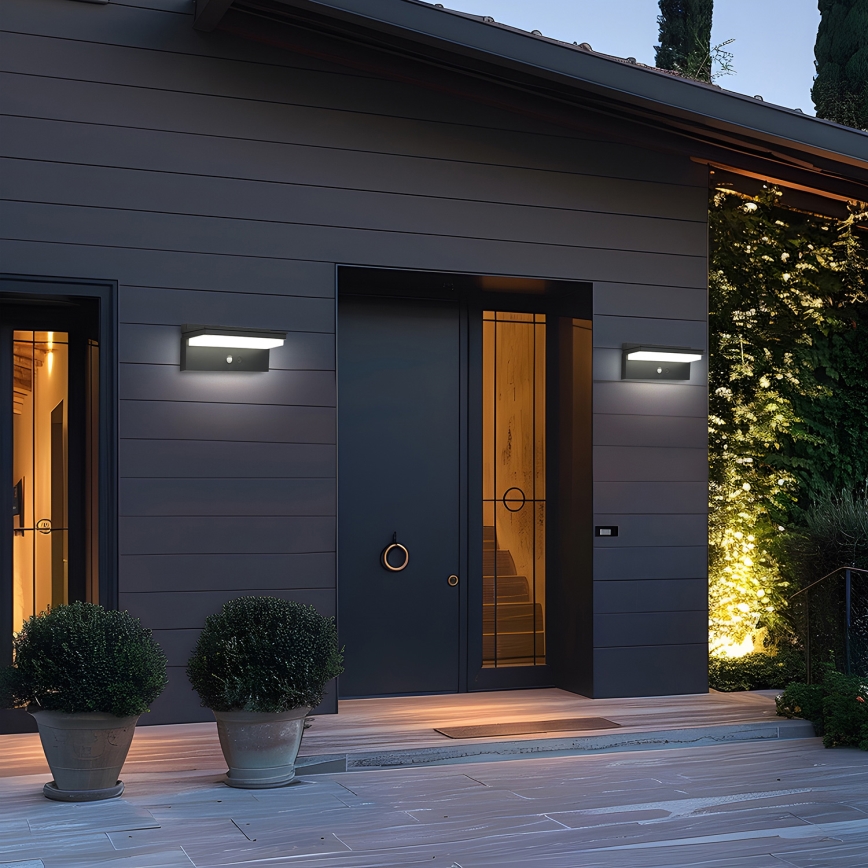 Brilagi - LED zonne-wandlamp met sensor SUN SENSE LED/10W/3,7V 4000 mAh IP44