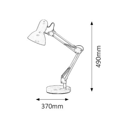 Brilagi - Tafel Lamp ROMERO 1xE27/60W/230V wit