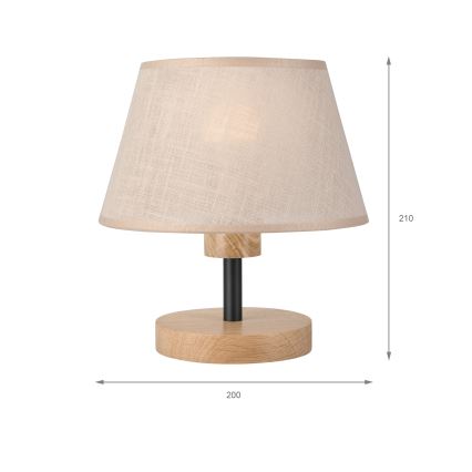 Brilagi - Tafellamp ANTHONY 1xE27/60W/230V eiken/beige