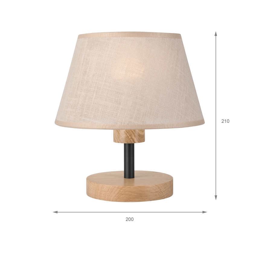Brilagi - Tafellamp ANTHONY 1xE27/60W/230V eiken/beige