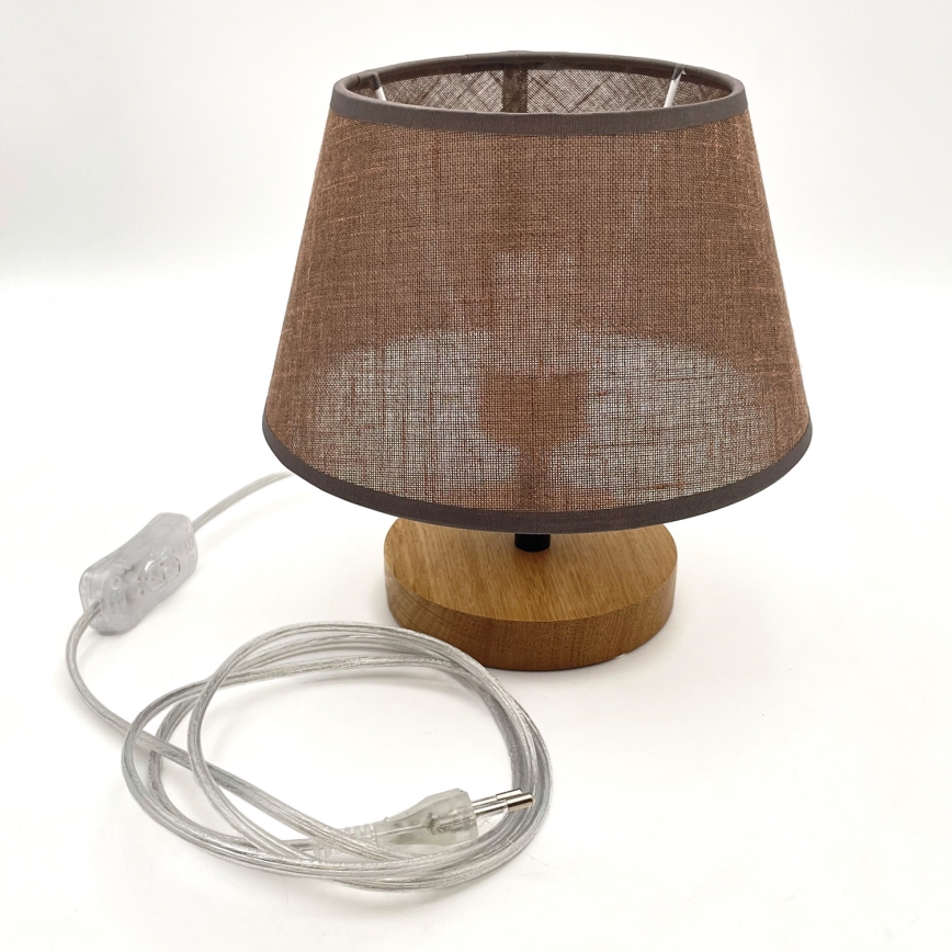 Brilagi - Tafellamp ANTHONY 1xE27/60W/230V eiken/bruin