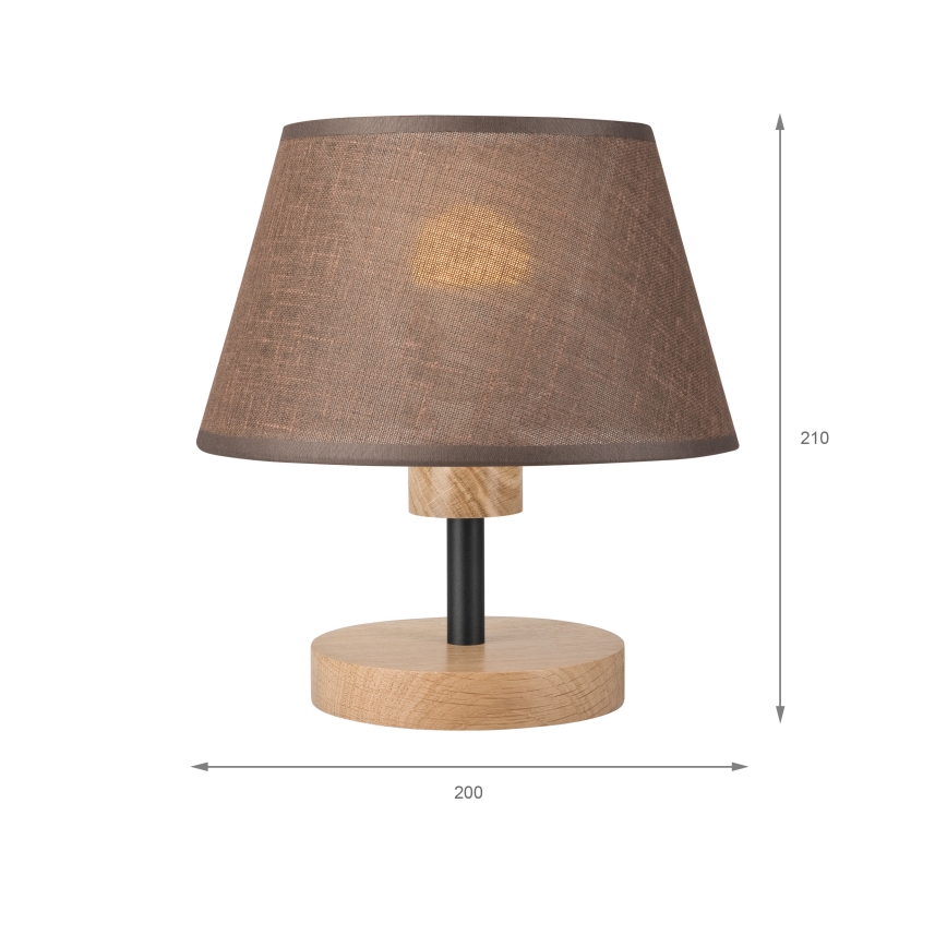 Brilagi - Tafellamp ANTHONY 1xE27/60W/230V eiken/bruin