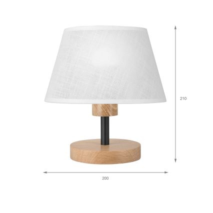 Brilagi - Tafellamp ANTHONY 1xE27/60W/230V eiken/wit