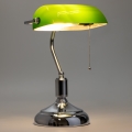 Brilagi - Tafellamp BANK OFFICE 1xE27/60W/230V glanzend chroom/groen