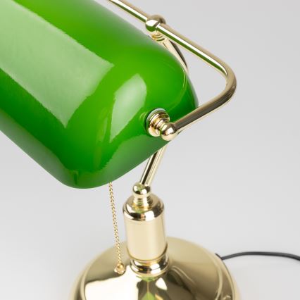 Brilagi - Tafellamp BANK OFFICE 1xE27/60W/230V goud/groen