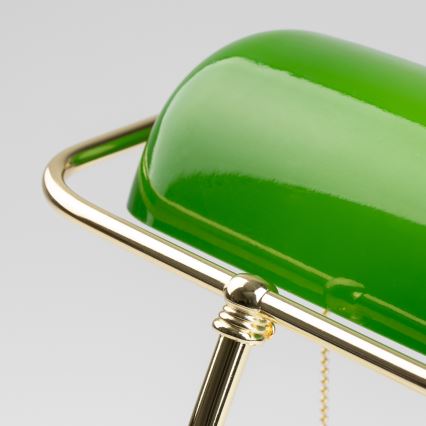 Brilagi - Tafellamp BANK OFFICE 1xE27/60W/230V goud/groen