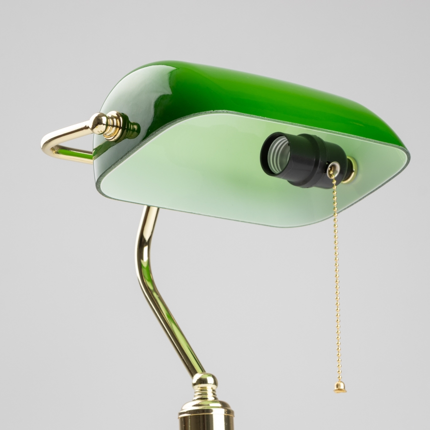 Brilagi - Tafellamp BANK OFFICE 1xE27/60W/230V goud/groen