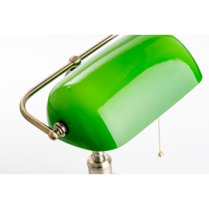 Brilagi - Tafellamp BANK OFFICE 1xE27/60W/230V messing/groen