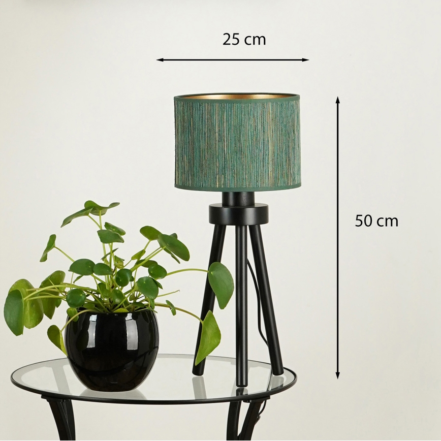 Brilagi - Tafellamp BOSTON ROLLER 1xE27/15W/230V stro groen/goud