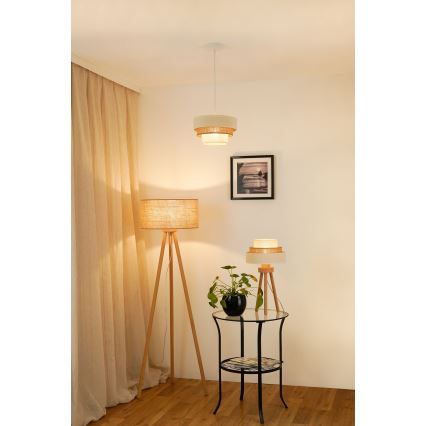 Brilagi - Tafellamp DENVER LUNETA 1xE27/15W/230V beige/bruin/crème