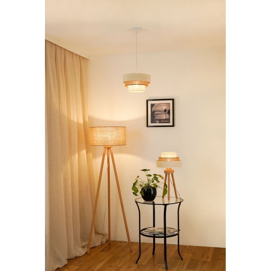 Brilagi - Tafellamp DENVER LUNETA 1xE27/15W/230V beige/bruin/crème