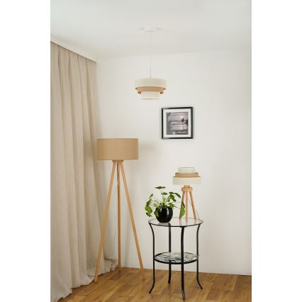 Brilagi - Tafellamp DENVER LUNETA 1xE27/15W/230V beige/bruin/crème