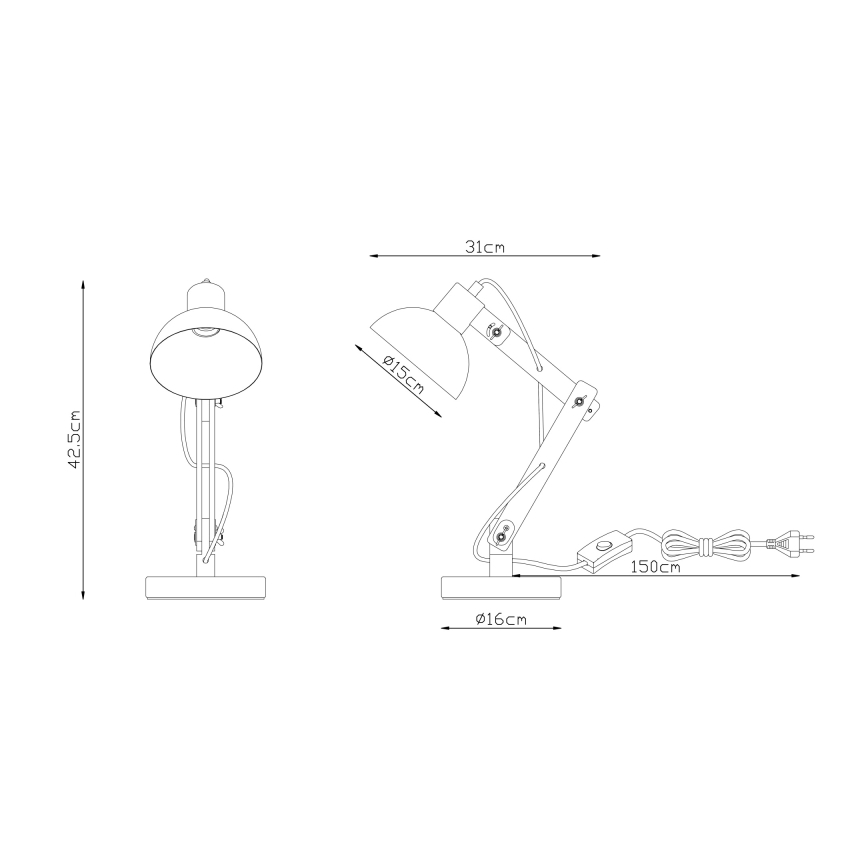 Brilagi - Tafellamp FOCUS 1xE27/40W/230V zwart