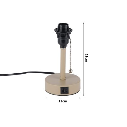 Brilagi - Tafellamp met USB-poort TABLON 1xE27/25W/230V beige