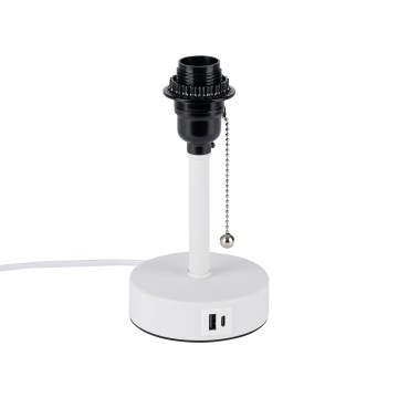 Brilagi - Tafellamp met USB-poort TABLON 1xE27/25W/230V wit