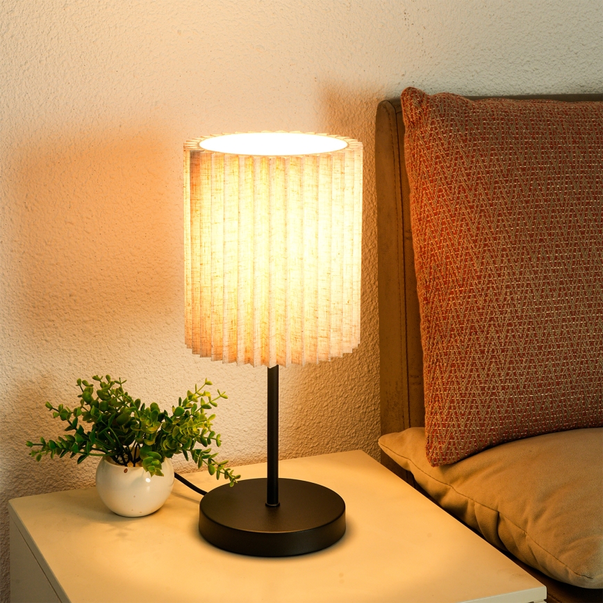 Brilagi - Tafellamp NORDIC WAVE 1xE27/15W/230V linnen/zwart