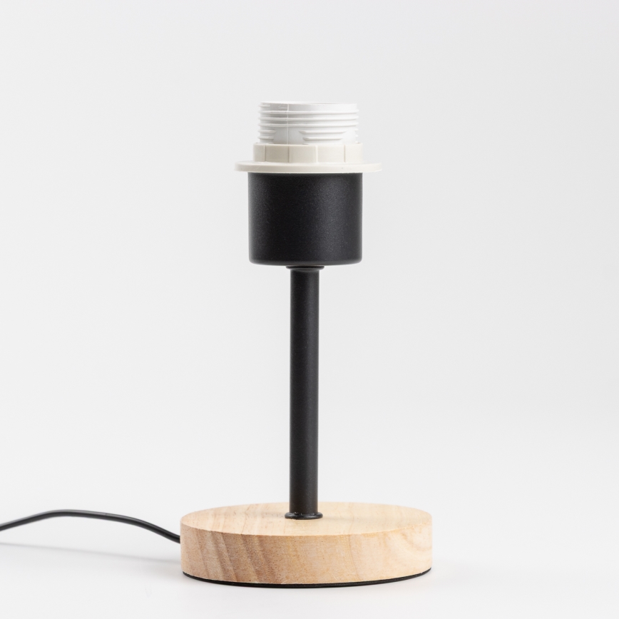 Brilagi - Tafellamp NUBILA WOOD 1xE27/25W/230V eik/zwart/lichtgrijs