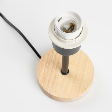 Brilagi - Tafellamp NUBILA WOOD 1xE27/25W/230V eik/zwart/lichtgrijs