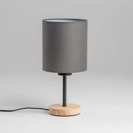Brilagi - Tafellamp NUBILA WOOD 1xE27/25W/230V eiken/antraciet