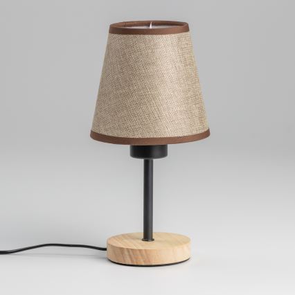 Brilagi - Tafellamp NUBILA WOOD 1xE27/25W/230V eiken/bruin