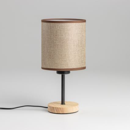Brilagi - Tafellamp NUBILA WOOD 1xE27/25W/230V eiken/bruin