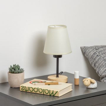 Brilagi - Tafellamp NUBILA WOOD 1xE27/25W/230V eiken/crème