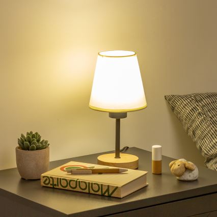 Brilagi - Tafellamp NUBILA WOOD 1xE27/25W/230V eiken/crème