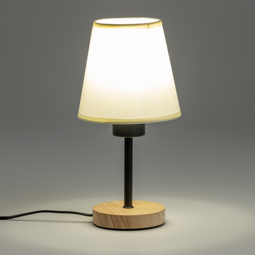 Brilagi - Tafellamp NUBILA WOOD 1xE27/25W/230V eiken/crème