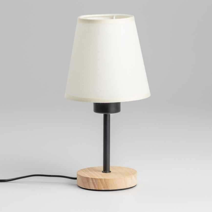 Brilagi - Tafellamp NUBILA WOOD 1xE27/25W/230V eiken/crème
