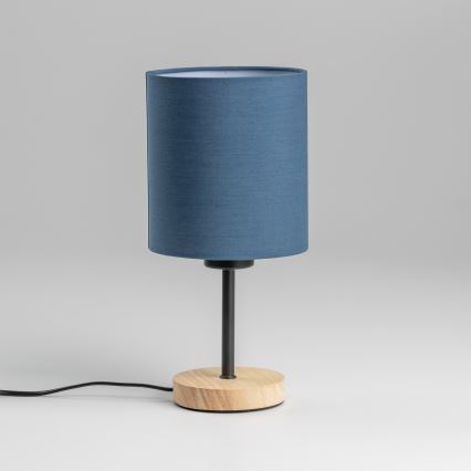 Brilagi - Tafellamp NUBILA WOOD 1xE27/25W/230V eiken/donkerblauw