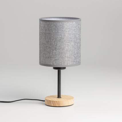Brilagi - Tafellamp NUBILA WOOD 1xE27/25W/230V eiken/grijs