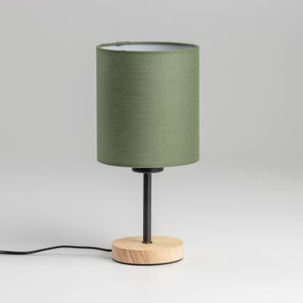 Brilagi - Tafellamp NUBILA WOOD 1xE27/25W/230V eiken/groen