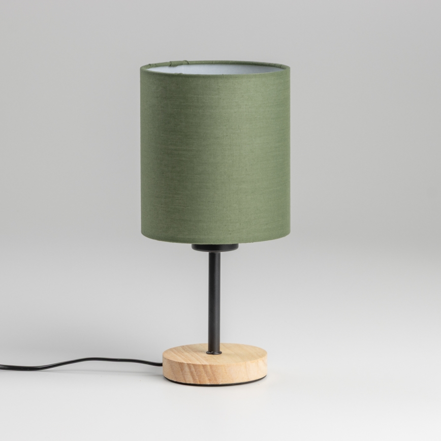 Brilagi - Tafellamp NUBILA WOOD 1xE27/25W/230V eiken/groen