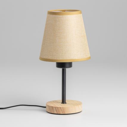 Brilagi - Tafellamp NUBILA WOOD 1xE27/25W/230V eiken/lichtbruin
