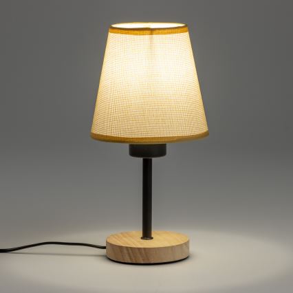 Brilagi - Tafellamp NUBILA WOOD 1xE27/25W/230V eiken/lichtbruin