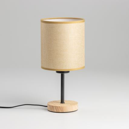 Brilagi - Tafellamp NUBILA WOOD 1xE27/25W/230V eiken/lichtbruin